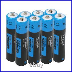 1100mWh AAA Rechargeable Batteries USB Lithium Li-Ion 1.5V battery Charger Lot