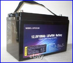 12V 100A Lithium Ion Phosphate Battery LiFePO4 with BMS. Special Offer £349.99