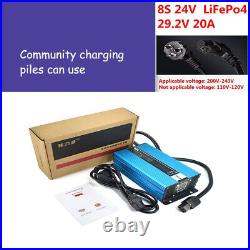 12V 24V 20A Lithium Battery Charger Li-ion Lifepo4 Fast Charger 12.6V 29.2V NEW