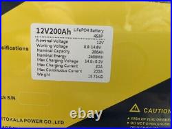 12V Lithium Ion (LiFePO4) Battery 200Ah With LCD Display. Up to 4000 Cycles