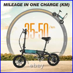 14 Wheels Folding Hybrid Electric Bike MTB Cycling 36V City E-bike LCD Display