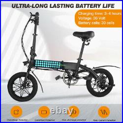 14 Wheels Folding Hybrid Electric Bike MTB Cycling 36V City E-bike LCD Display