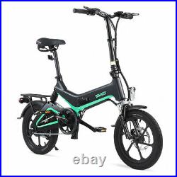 16Inch Folding Electric Bike Bicycle E-Bike 250W 36V 7.5Ah Rechargeable Battery