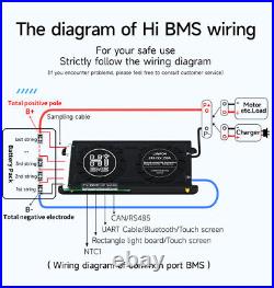 16S 60V 100A Li-ion SMART BMS Protection Board +Bluetooth Module +NTC