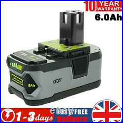 18V 6.0Ah/9AH For Ryobi One+ Plus P108 Lithium-ion Battery RB18L50 P104 RB18L40