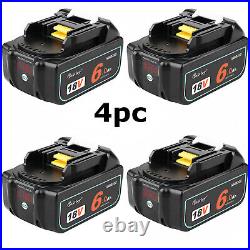 18V 6.0Ah Cordless Battery For Makita BL1850 BL1860 BL1840 BL1830 BL1815 LXT400