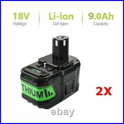 18V Battery For Ryobi One+ Plus 9.0Ah Lithium-ion RB18L50 BPP-1817M BPP-1815 NEW