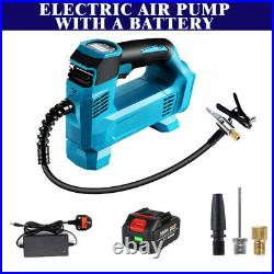 18V Lithium Ion Cordless Inflator Digital Air Compressors + Battery +Charger