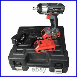18v Lithium Li-ion Cordless Battery Impact Gun Wrench 350Nm with 2 Batteries