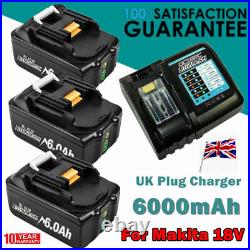 1-10 Pack For Makita 18V 6.0Ah LXT Lithium-Ion BL1830 BL1850 BL1860 Tool Battery