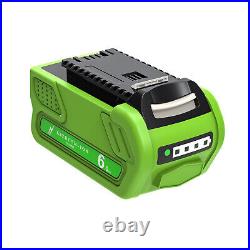 1-2X 6.0Ah 40V Li-ion Battery For Greenworks G-MAX 29472 29462 25322 25223 21242