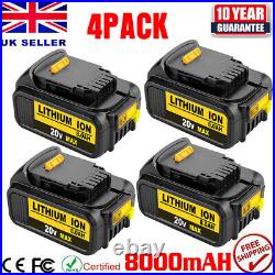 1-4x For DeWalt Battery 18V 8.0Ah 9.0Ah Li-ion Slide DCB182 DCB184 DCB200 DCF887