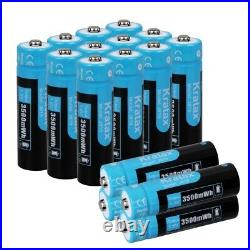 1.5V AA AAA Li-Ion Rechargeable Batteries 3500mWh & Lithium Battery Charger Lot