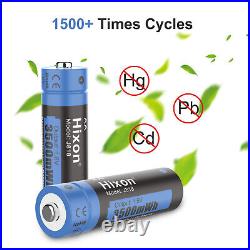 1.5V Rechargeable AA Lithium Batteries 3500mWh Li-ion Batteries with Charger LOT
