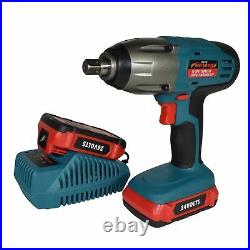 24v Li-Ion Cordless Impact Wrench Gun 1/2'' Drive With 2 Twin Lithium Battery