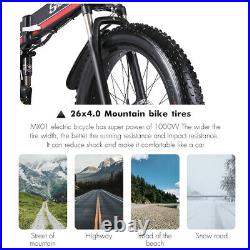 26 Folding Electric Bike/Bicycle 1000W 48V Fat Tyre Mountain Bike Shimano Ebike