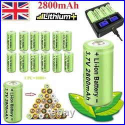 2800mAh CR123A K123A 123 3.7V Lithium Batteries Rechargeble for Arlo Camera Lots