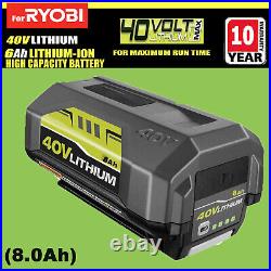 2Pack For Ryobi 40Volt 6Ah /8Ah Battery High Capacity Lithium ion OP4050 OP40602