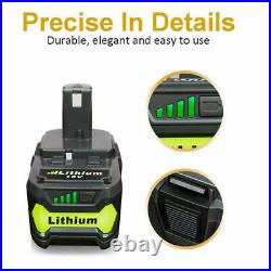 2X Battery &Charger For RYOBI P108 18V 6AH High Capacity Lithium-ion One+ Plus