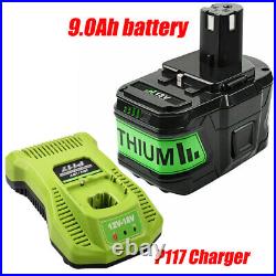 2X For RYOBI P108 + 8.0Ah 18V Plus High Capacity Battery 18 Volt Lithium-ion ass