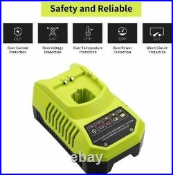 2X Genuine For RYOBI P108 18V One+ High Capacity Battery Lithium Ion / Charger
