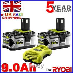 2 Genuine For Ryobi ONE+ 18V Lithium-Ion Battery High Capacity P108 P109/CHARGER