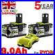2 Genuine For Ryobi ONE+ 18V Lithium-Ion Battery High Capacity P108 P109/CHARGER