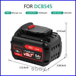 2 PACK For Dewalt DCB546 Lithium-ion Battery XR 5.5A 18V to 54v Flexcolt DCB548