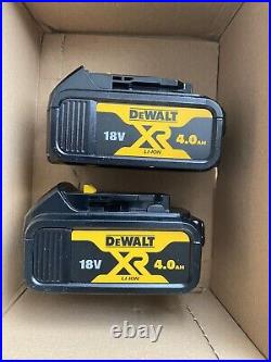 2 X DeWalt DCB182 18v 4.0Ah Li-Ion Battery XR Range Lithium Ion Genuine 4amp UK
