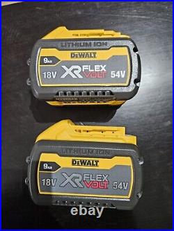 2 x DEWALT DCB547 18V/54V XR Flexvolt Lithium-ion Battery and DCB118 Charger Set