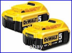 2 x Dewalt DCB184 18V XR li-ion Battery 5Ah Genuine UK Stock