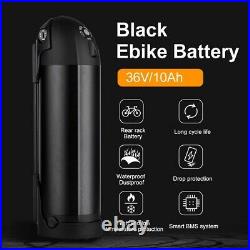 36V10Ah (370Wh) Lithium-ion Electric Bicycle E-Bike Bottle Black Battery