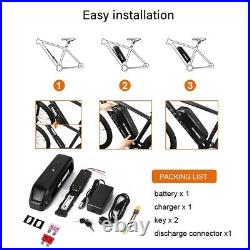 36V17.4Ah Electric Bike Ebike Lithium-ion Battery with 3A Charger, Charging USB