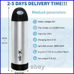 36V 10Ah Battery E-Bike Lithium Li-Ion 500W 350W Electric Bicycle Rechargeable