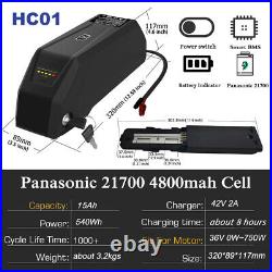 36V 48V 15Ah Electric Bike Ebike Lithium-ion(Li-Ion) HL Battery with 2A Charger
