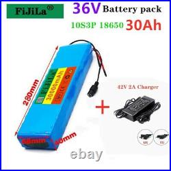36V Ebike Battery Pack 30Ah Li-ion Motorcycle Scooter E-bike 500W With Charger