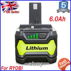 4X 18V 6.0AH For Ryobi RB18L50 One+ Plus Lithium-ion Battery P108 P104 RB18L40