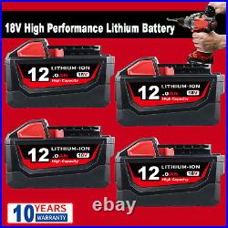 4X Battery 12.0Ah FOR Milwaukee M18HB12 18v M18 Li-ion 8.0 LITHIUM High Output