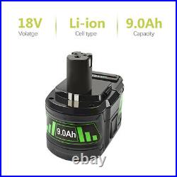 4× 18V 9.0Ah Lithium Ion Battery For Ryobi P108 ONE+ Plus P104 RB18L50 RB18L40 A