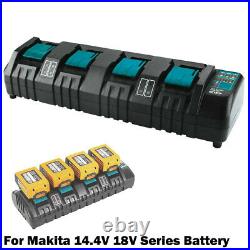 4-Ports DC18SF Fast Charger For Genuine Makita Battery 14.4V-18V RCT LXT Lithium