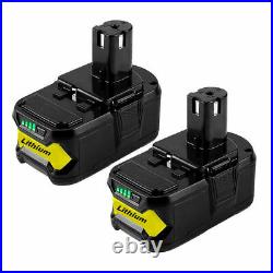 4x18V 6Ah Lithium Ion Battery For Ryobi P108 ONE+ Plus P104 RB18L50 RB18L40 P102