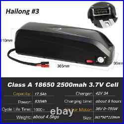 52V 48V 36V 13Ah 17.5Ah 20Ah Electric Bike Hailong Lithium Li-Ion Ebike Battery