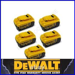 5 x DeWalt Genuine DCB182 18v Volt 4.0 Ah XR Li-Ion Lithium-Ion Slide Batteries