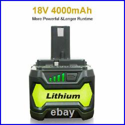 6X 18V 6.0AH For Ryobi One+ Plus P108 Lithium-ion Battery RB18L50 P104 RB18L40