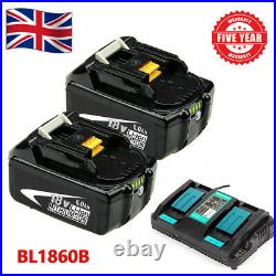 6.0Ah For Makita BL1860B 18V Lithium-Ion LXT BL1830 BL1850 Charger / Battery