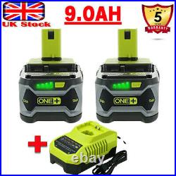 6.0Ah For Ryobi ONE+ PLUS 18V Lithium-Ion Battery RB18L50 P108 P105 P104/Charger