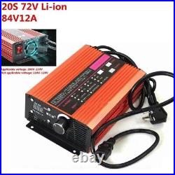 72V 12A10A 48V 60V Fast Charge Li-ion Lifepo4 Lithium Battery Charger For Ebike