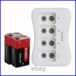9v Rechargeable Lithium Li-Ion Battery 7650mWh 9 volt Smoke Alarm 1500 Cycles