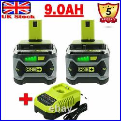 Battery /Charger For Ryobi One+ Plus 18V 6.0Ah P108 RB18l50 RB18L40 Lithium-Ion
