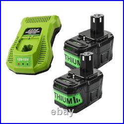 Battery / P117 Charger Replacement For RYOBI P108 18V One+Plus 6.0AH Lithium-Ion